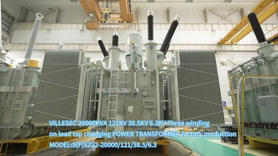 Sz22-20000/ kVA 38.5kv Three Phase Oil Immersed on Load Tap Changing Power Transformer Onan